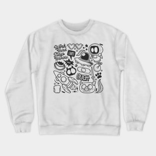 Work Hard Abstract Crewneck Sweatshirt